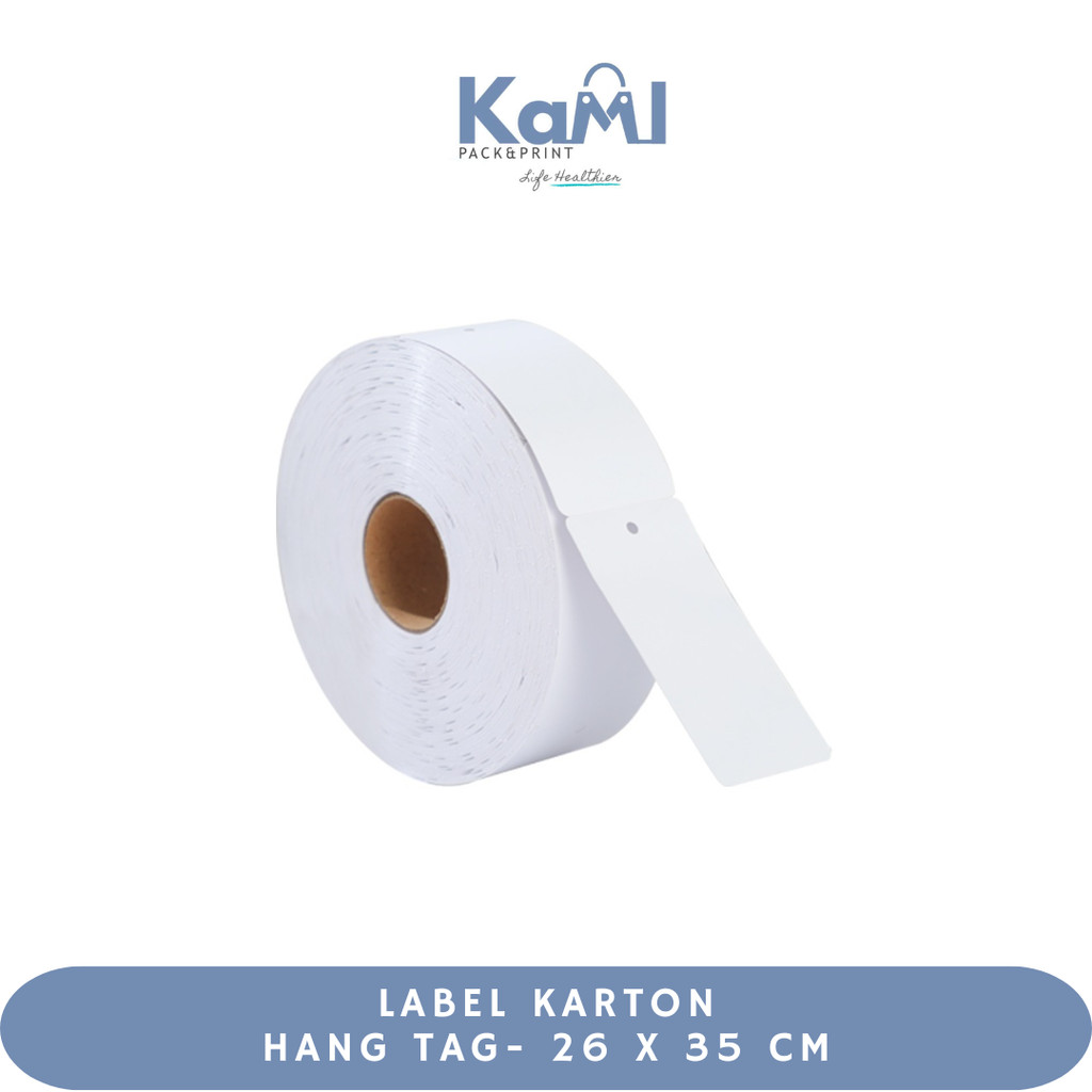 

Label karton hang tag isi 1.800 pcs ukuran 26x35mm | Art Karton Kecil