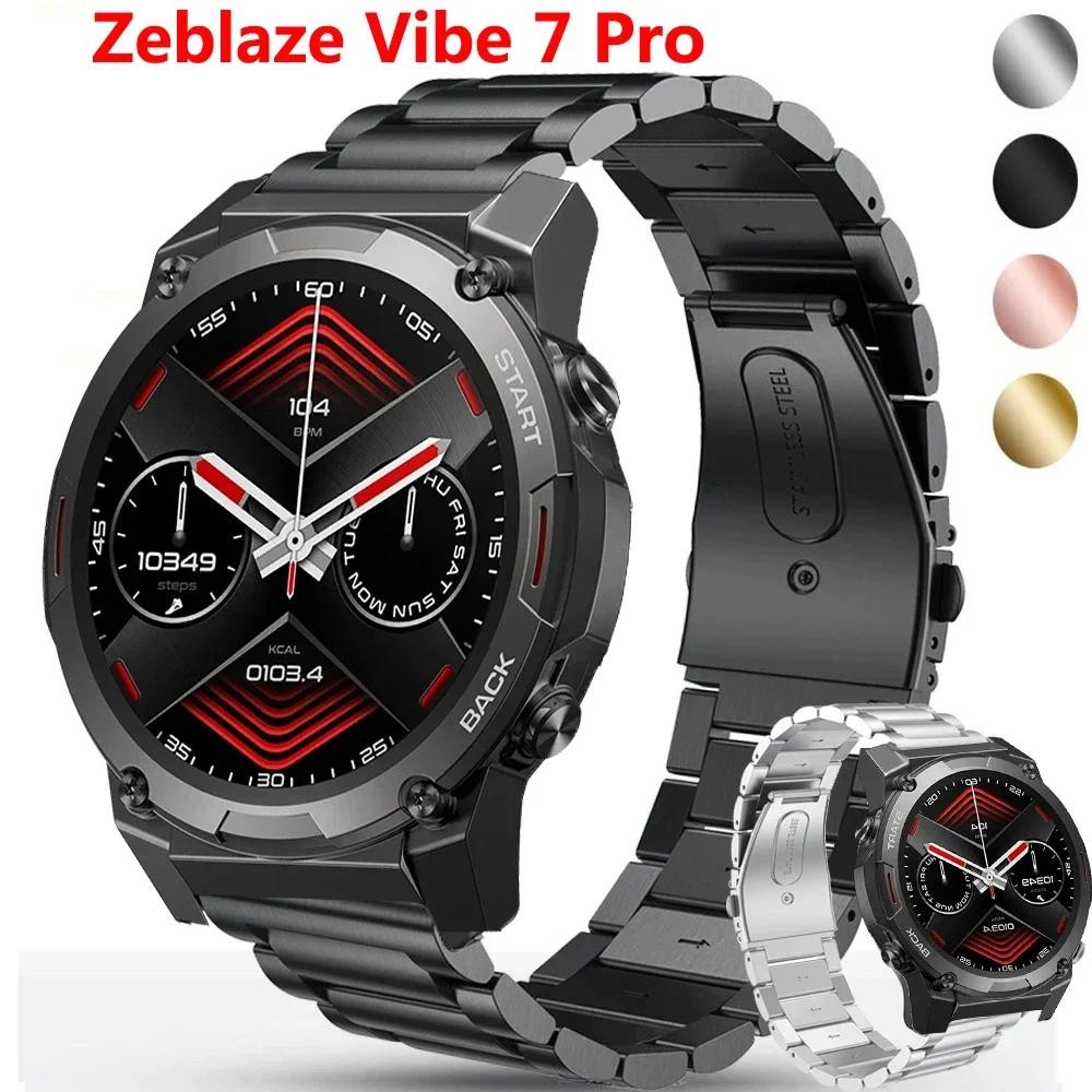 22mm Wat   Bracelet Strap for Zeblaze Vibe 7 Pro/Vibe 7 Lite Smartwat   Stainless Steel Band for Zeb