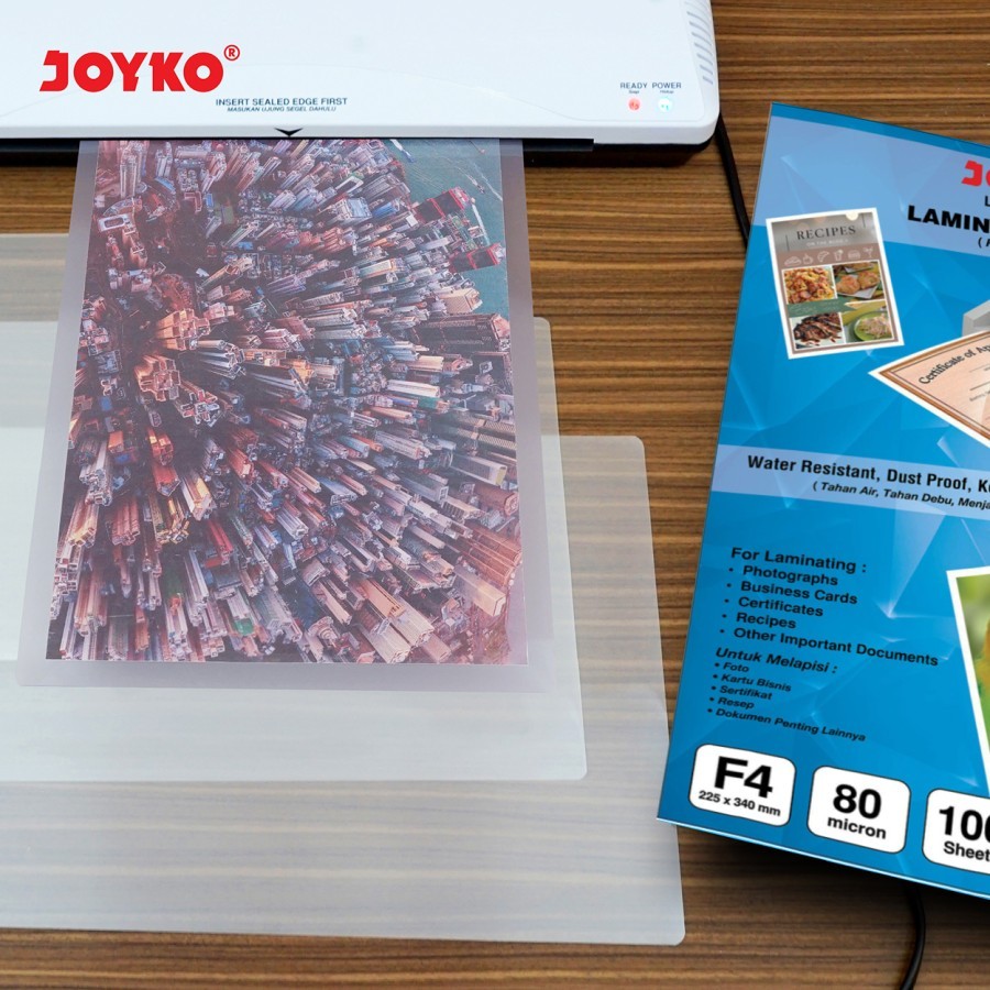 

HJK Plastik Laminating Film Joyko Ukuran F4 ( isi 100 set ) LF80-2234