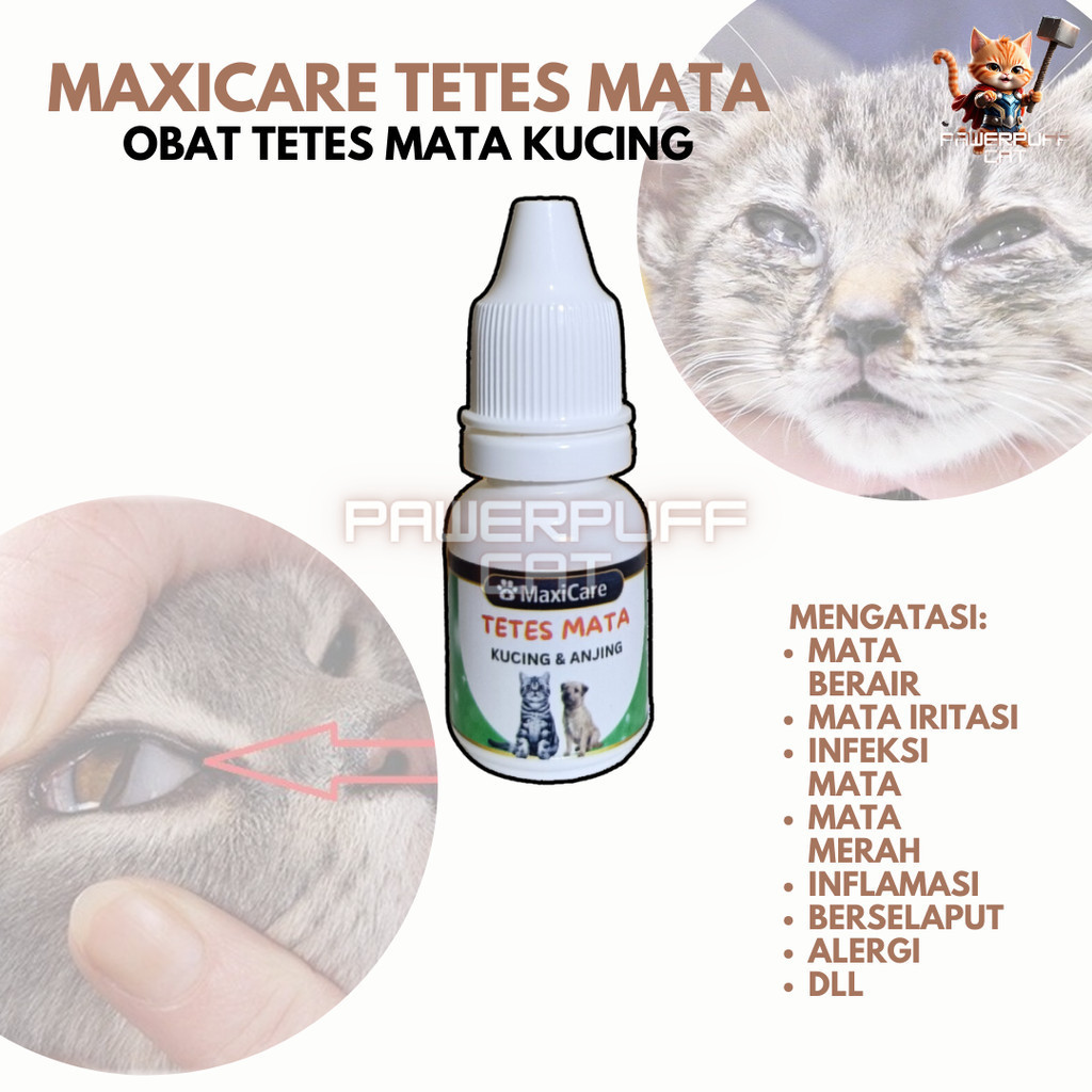 PPC Maxicare TETES MATA 10ML Obat Tetes Sakit Mata Kucing Belekan Berair Bengkak Berselaput