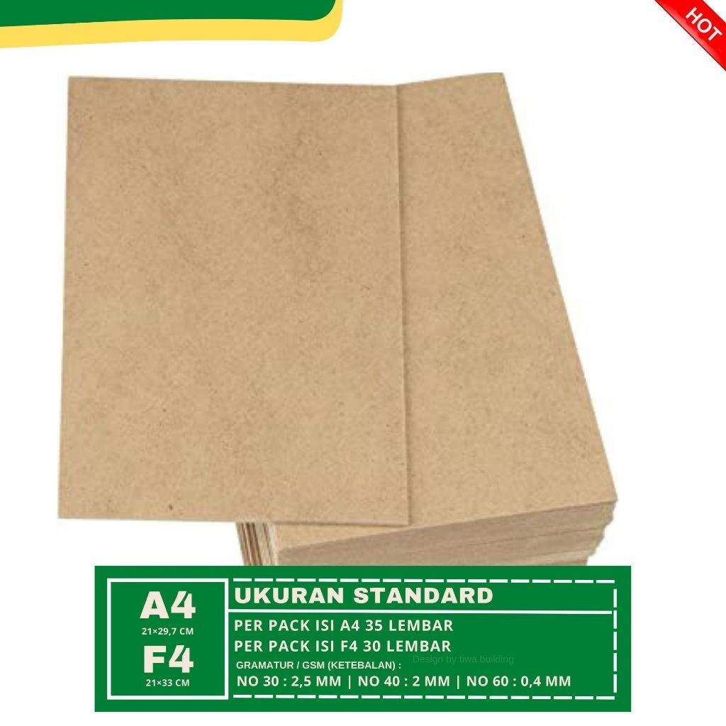 KARTON PADI/YELLOW BOARD/KERTAS HARD COVER NO.40 A4&F4 PERPACK ISI 30&35 LEMBAR