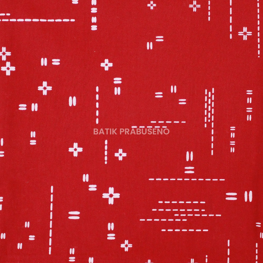 Batik Prabuseno Kain Batik Print  Rayan Merah Seri Kalanata Meteran Premium  Kekinian Aesthetic Coup