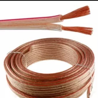 Kabel Transparan Serabut Audio Listrik Ukuran 2 x 120 Per Meter