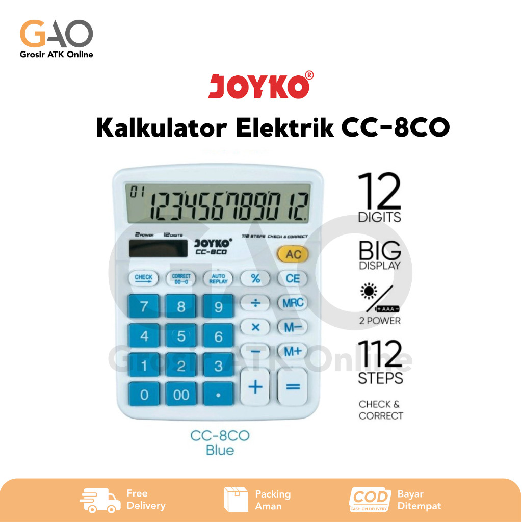 

Kalkulator Elektronik Joyko CC-8CO