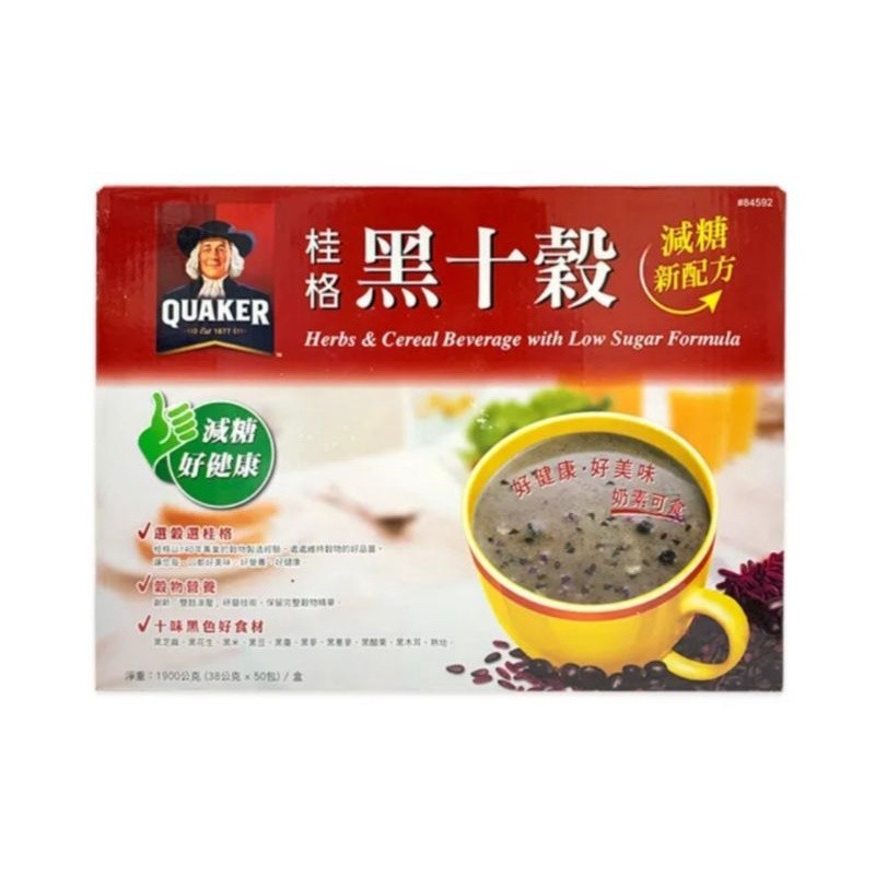 

Quaker instant Oatmeal Reduced Sugar Black Ten Grain Low Sugar ( Per Harga 5 Sachet)