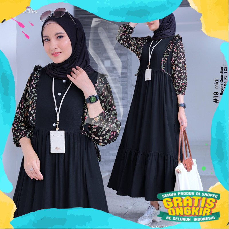 [VICAN] TERBARU VIONA FLORA BUNGA & AGATA SQUARE KALEA NEW SERIES MIDI DRESS GAMIS RAYON POLOS WANIT