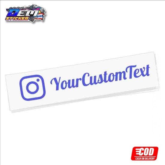 Sticker Custom Nama IG/Instagram Bahan Reflective