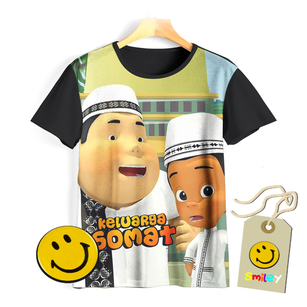 Kaos Anak Animasi Keluarga Somat Baju 3D Kartun Keluarga Somat 06CD004 Untuk Usia 1-12 Tahun