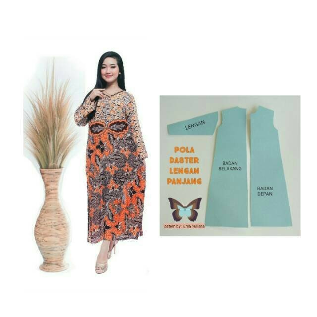 Pola Instan Daster Lengan Panjang