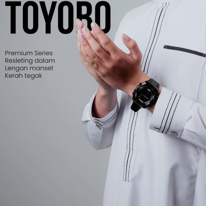 AL-Haramain Jubah / Gamis Pria Remaja  69 | Putih - Putih, 44