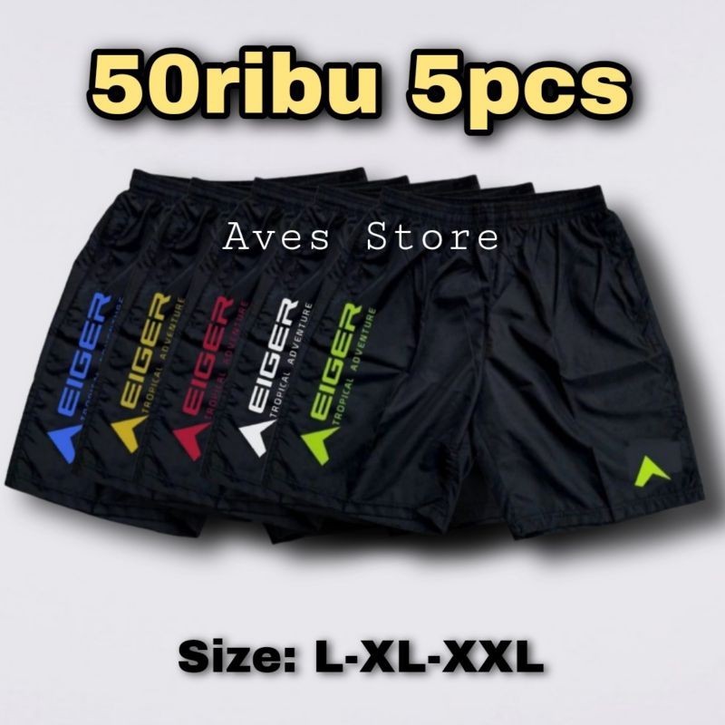 Celana Pendek Kolor Olahraga Pria dan Wanita Murah 50ribu 5pcs