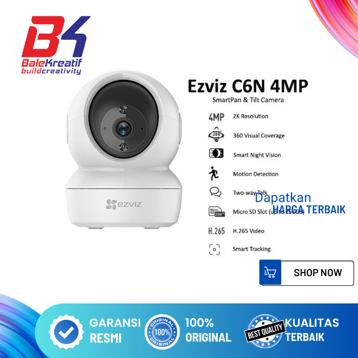 CCTV Ezviz Smart Home Camera C6N 4MP 2K - C6N 4MP