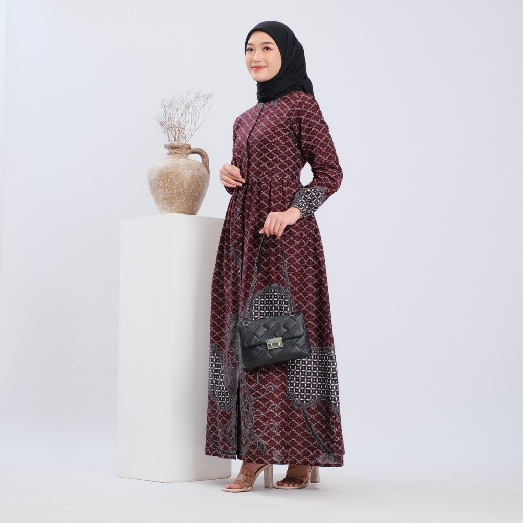 Sasmaya Gamis Batik Modern Tebaru (Handmade)