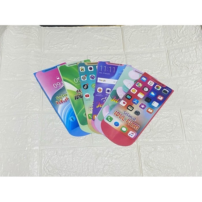 

AMPAU / AMPLOP BESAR 10 LEMBAR LEBARAN MOTIF HP IPHON PANJANG 16X8CM