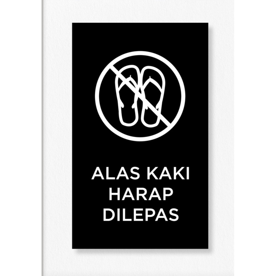 

Papan Akrilik Alas Kaki Harap Dilepas | Akrilik Hitam Putih Alas Kaki Harap Dilepas Tinggal Tempel