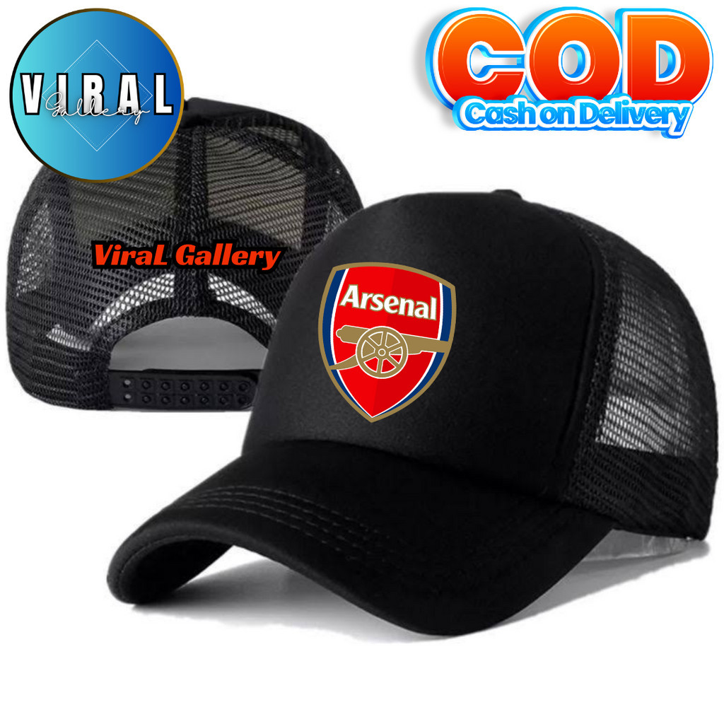 ViraL Gallery Topi Trucker ARSENAL - Topi Distro ARSENAL Logo - Topi ARSENAL Premium - Topi Pria Dew