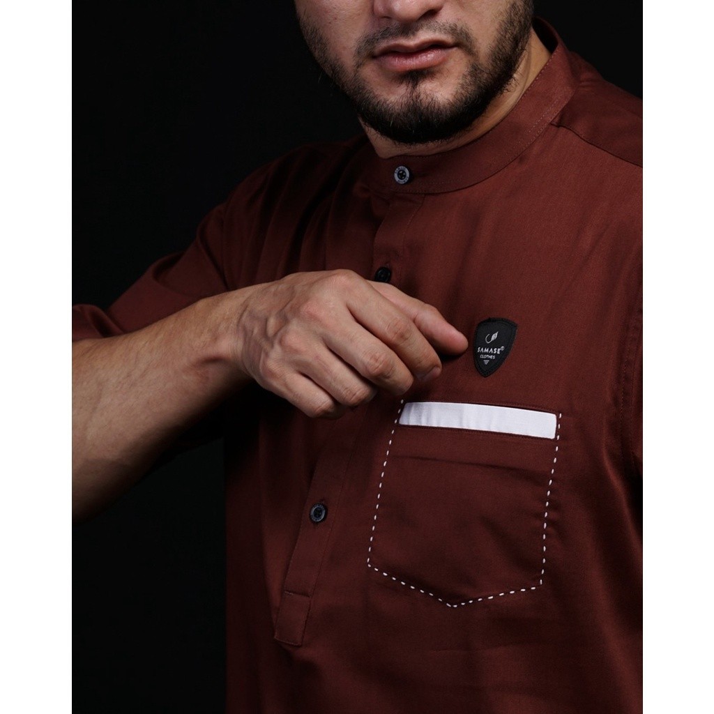 SAMASE Casual Kemko A086 Kemeja Koko Lengan Pendek   Samase