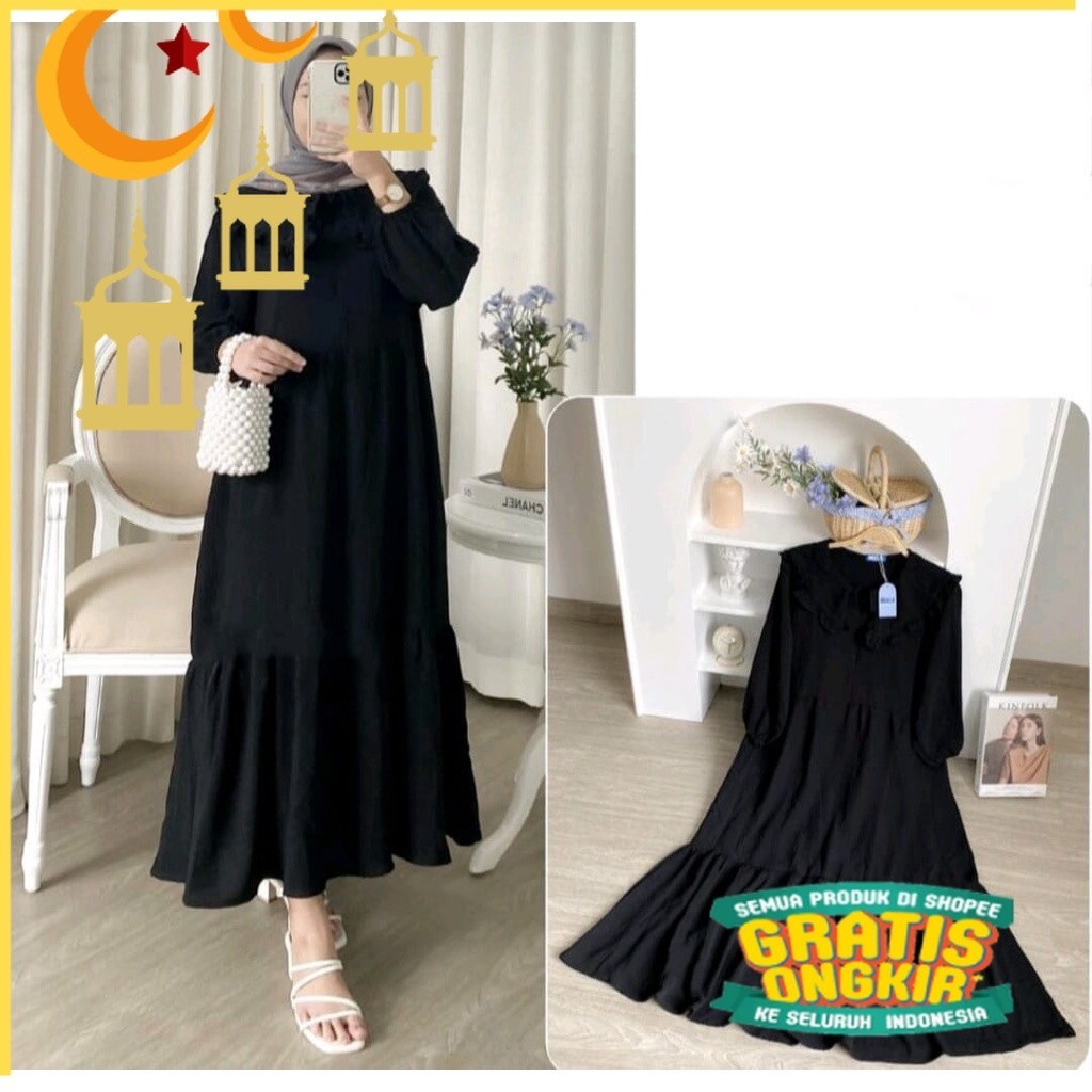 MARITA MIDI DRESS / GAMIS MIDI MARITA BUSUI FRIENDLY/ buat lebaran idul fitri