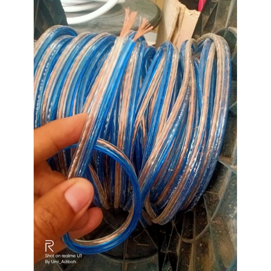 KABEL LISTRIK 1METER TRANSPARAN KABEL SERABUT PER ROL 2 X 80 / 2x80x30