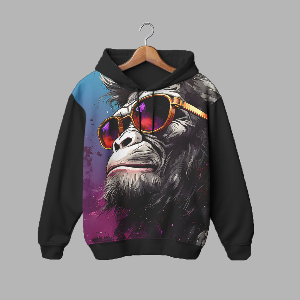 Hoodie Anak Monyet Jaket Kartun TV Animasi Jaket 3D Binatang Hewan Monyet 04MM007 _JA Untuk Usia 1-1