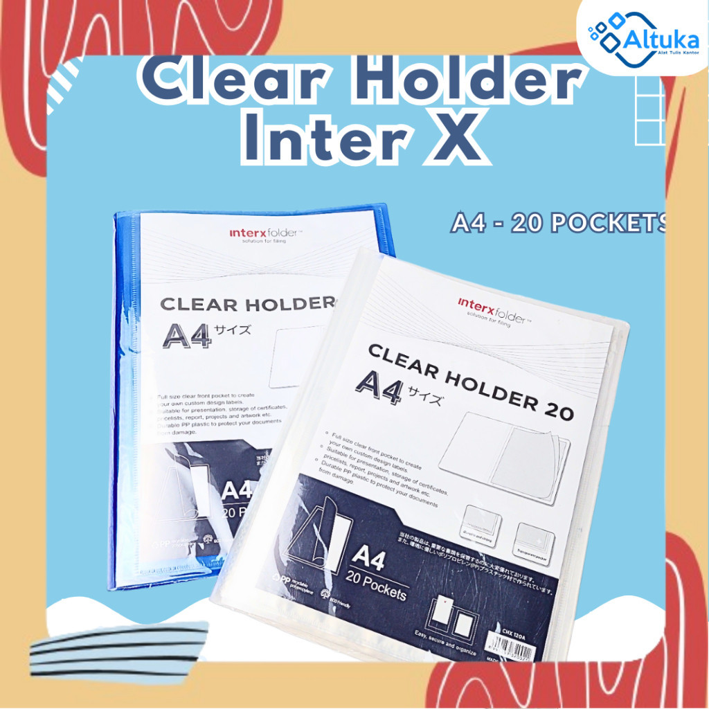 

MAP DOKUMEN HOLDER A4 ISI 20 POCKET INTER X / MAP DOKUMEN KEEPER A4 INTER X