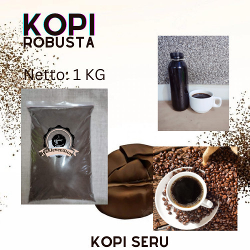 

[Coffee New] KOPI SERU - 1 KG - KOPI BUBUK ROBUSTA - 500 GR