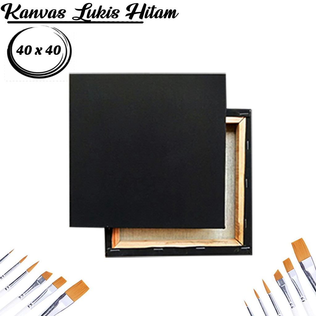

Kanvas Lukis Hitam 40 X 40 Stretched Canvas LION Medium Texture FREE GESSO
