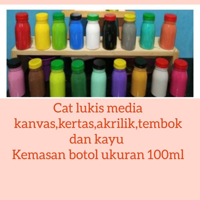 

TERLARIS Cat lukis kanvas, kayu, tembok ukuran 100gram BISA COD
