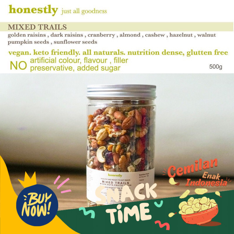 

Special Diskon TRAIL MIXED mix roasted nuts fruits seeds mix kacang biji bijian buah