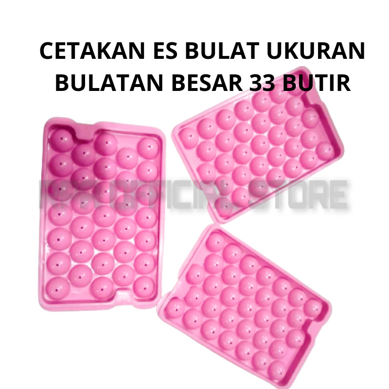 Cetakan Es Batu Bulat BESAR / Cetakan Jelly Round Ice Cube Tray