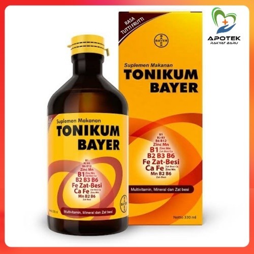 TONIKUM BAYER 330 ml RASA TUTTY FRUTY - Tonikum Bayer Besar - Penambah Darah - Multivitamin - Anemia