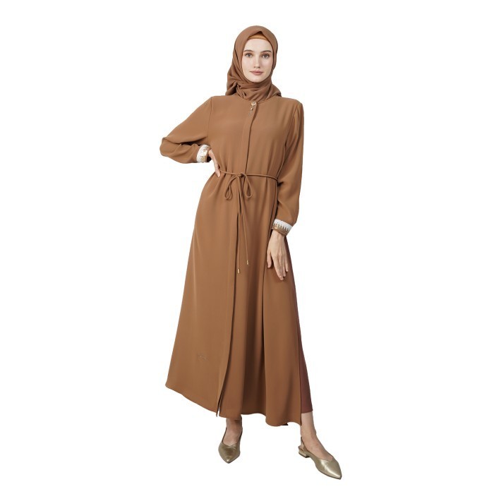 BIG SALE RAMADHAN BISA COD Hikmat Gamis Abaya A6635 - BROWN,L