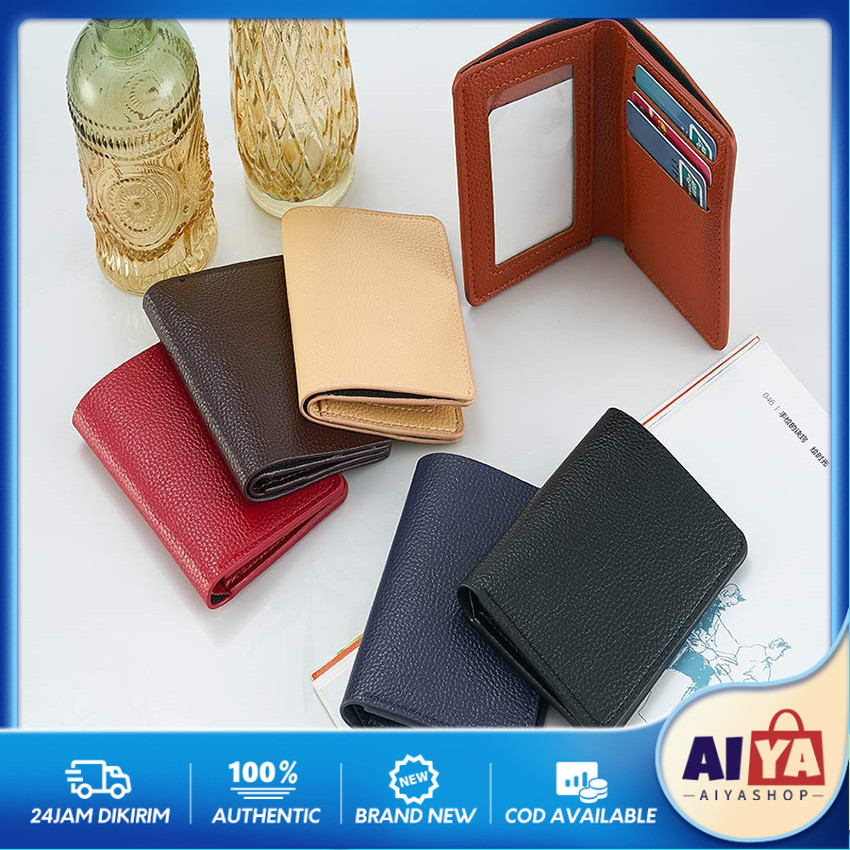 Dompet Kartu Uang Slim Pu Kulit Kartu Slot Dompet Bisnis