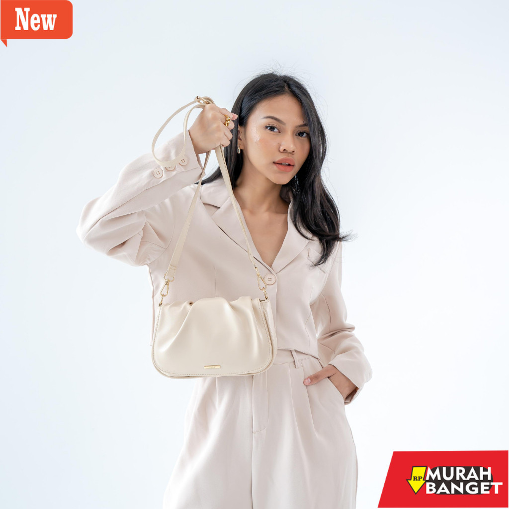 Tas buat lebaran- Flicka Sling Bag DD 103 IVORY Tas Bahu Selempang Wanita Terbaru