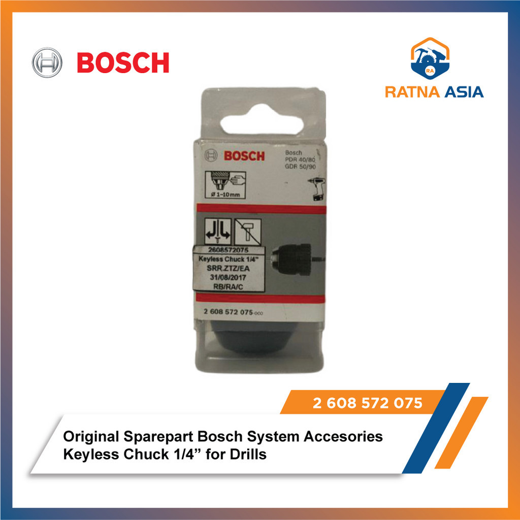Original Sparepart Bosch System Accesories Keyless Chuck 1/4” for Drills
