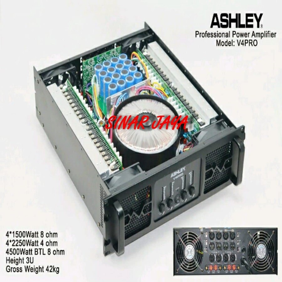 promo spesial ramadhan Ashley V4 Pro V4-Pro V4Pro Power Amplifier 4 channel