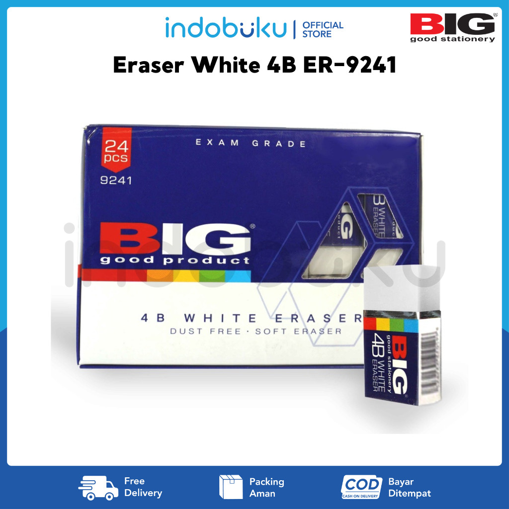 

Eraser White 4B BIG ER-9241/ Penghapus Putih Besar BIG ER-9241