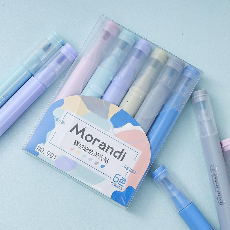 

Morandi Spidol Warna Retro Spidol Warna Kreatif dengan 6 Set