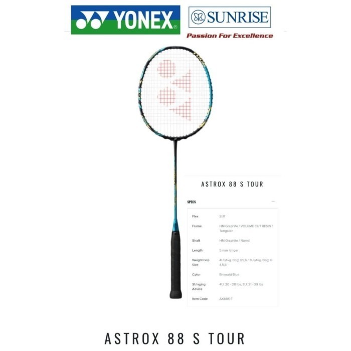 Raket Badminton Yonex Astrox 88S 88D 88 S D TOUR Original -MNB24