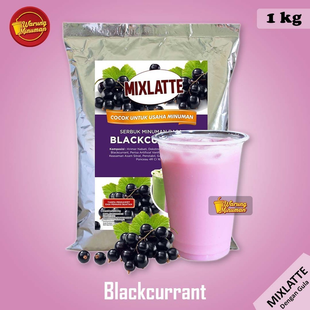 

MIXLATTE Blackcurrant 1 kg Serbuk Minuman dengan Gula / Bubuk Instan