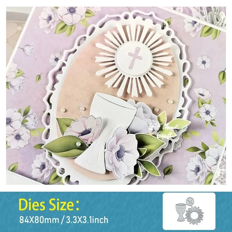 

Chalice Sunflower Metal Die Cutters for Scrapbooking Card Making Supplies Cutting Dies Cut Templates Blade Punch Stencils Crafts