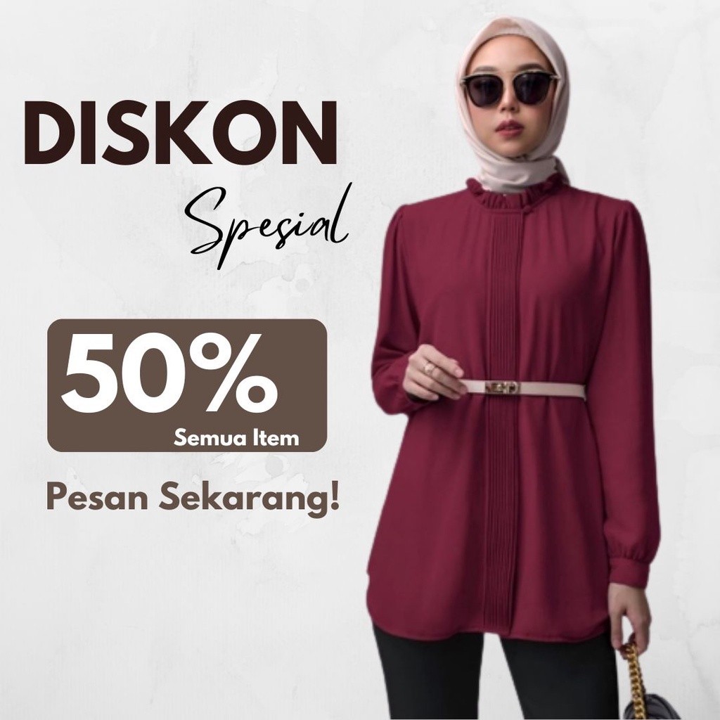 Baju Atasan Wanita import Korean Baju Blouse Remaja Dewasa Lengan Panjang Ootd Kekinian Terbaru terl
