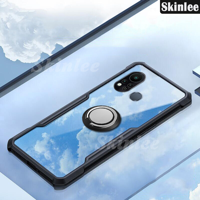 Casinglee for Infinix Hot 11S Hot 10S Case Hard Clear Transparent Shockproof Car Magnetic Holder Ring Back Cover Casing Hp Infinix Hot 10 Hot 10i Hot 11 S Phone Cases Cover