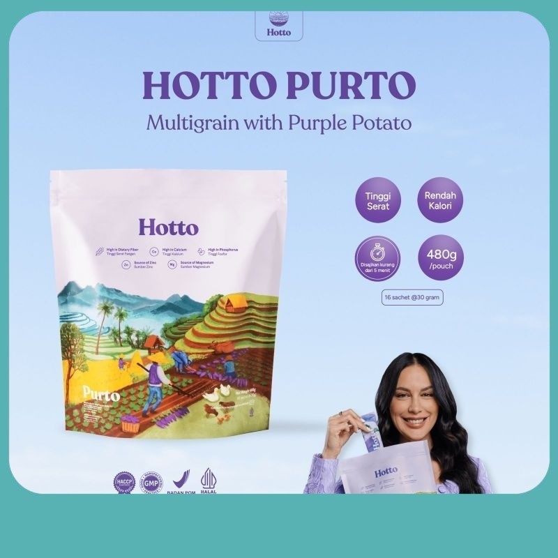 

1 POUCH Hotto Purto Multigrain with Purple Potato (16 Sachet) Joystar