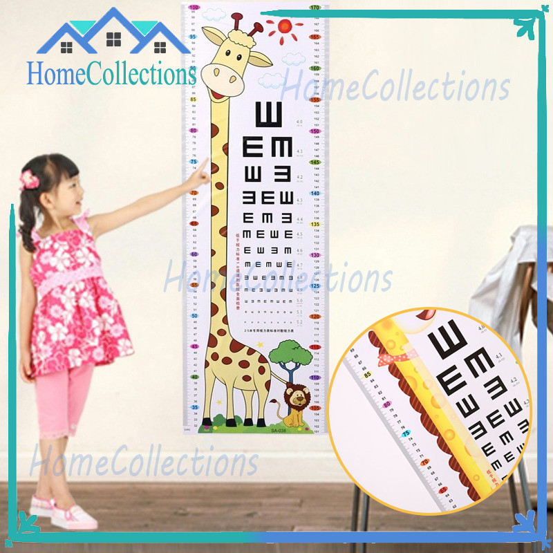 Pengukur Tinggi Badan Anak Wall Stiker /Pengukur Tinggi Badan Jerapah Stiker Dinding/Stiker Pengukur