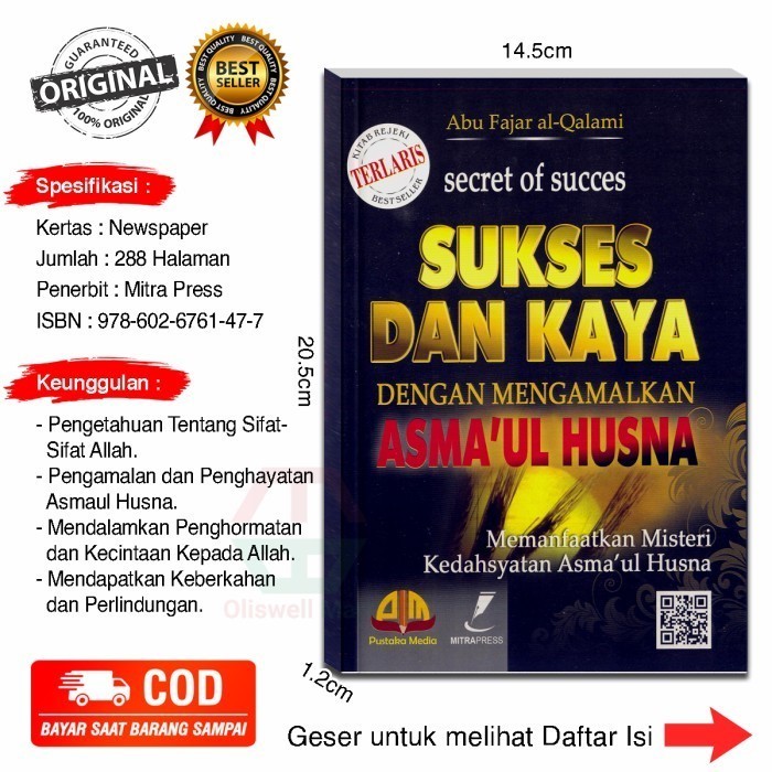 Buku Secret of Succes Sukses dan Kaya dengan Mengamalkan Asmaul Husna