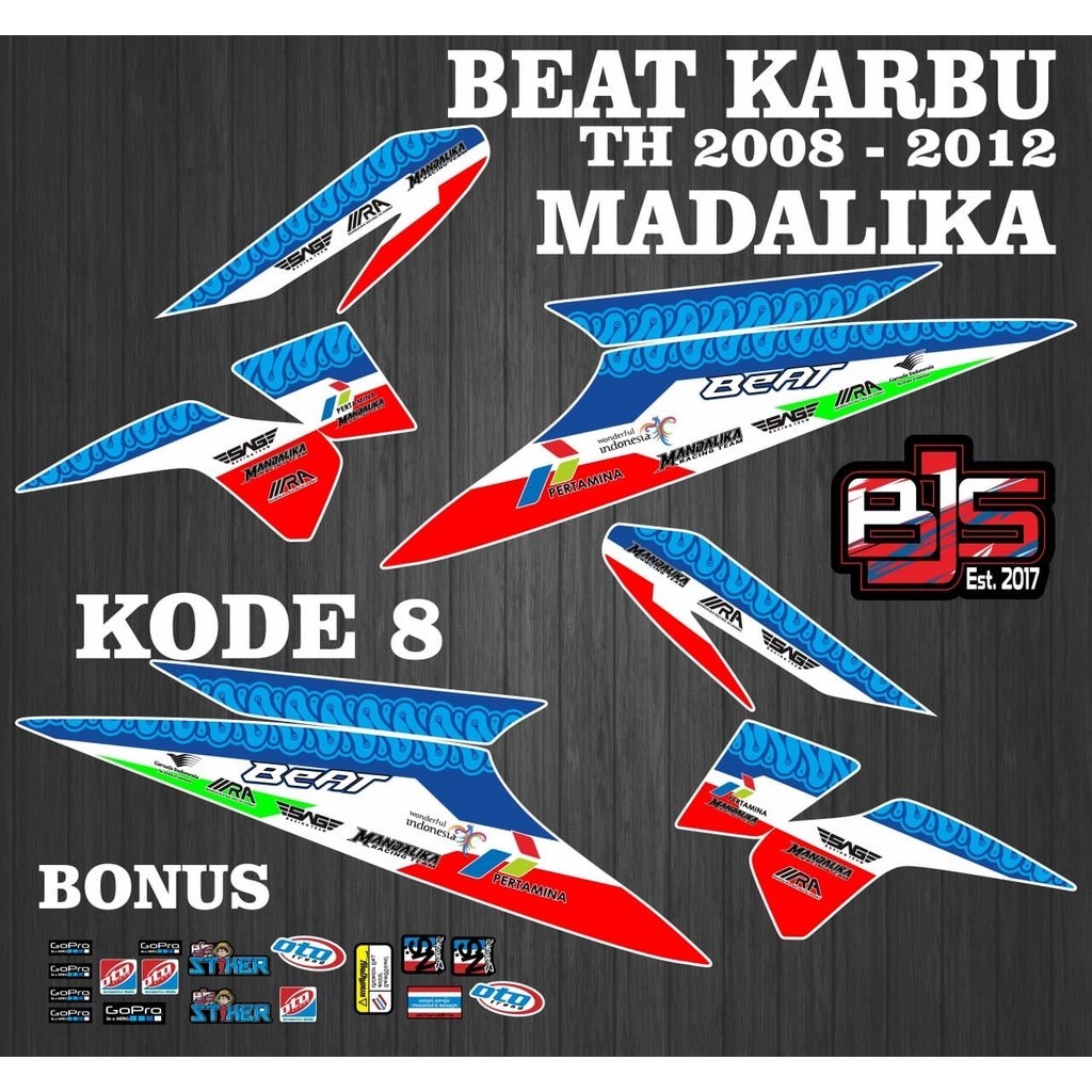 striping beat karbu - striping sticker stiker polet lis beat karbu 2008 - 2012 MANDALIKA 1