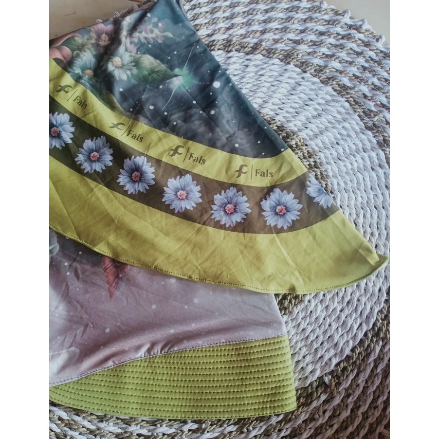 Hijab Instan Aurora XL Motif Sublim Printing Bahan Jersey By Fals - ABU TUA