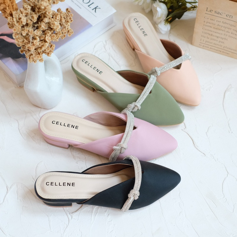𝐂𝐄𝐋𝐋𝐄𝐍𝐄 Seally Heels | sepatu wanita selop 3cm heels