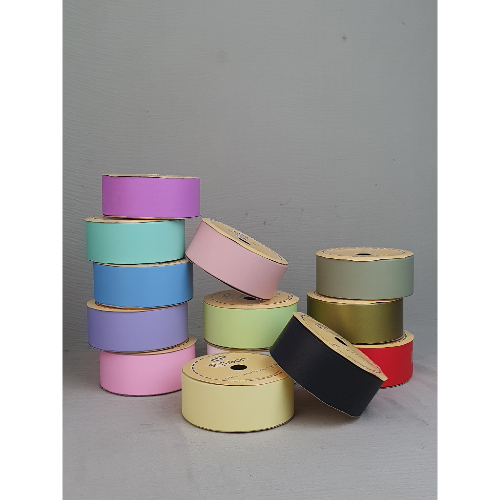 

Pita Kado 4cm PASTEL 1.5" Jepang Ribbon Kertas Plastik Dekorasi 4 cm Hampers 38mm